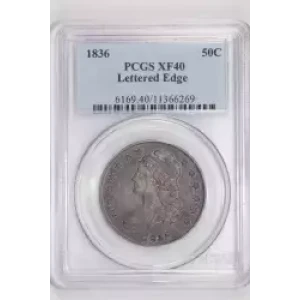 1836 50C Lettered Edge