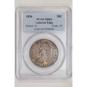 1836 50C Lettered Edge