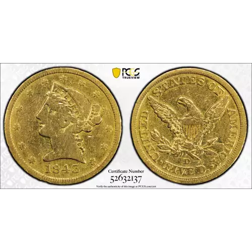 1843-D $5 Medium D (2)