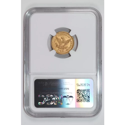 1852 $2.5 GOLD LIBERTY QUARTER EAGLE NGC AU58