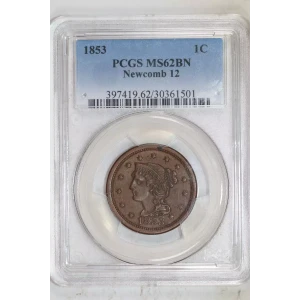 1853 1C Newcomb 12, BN