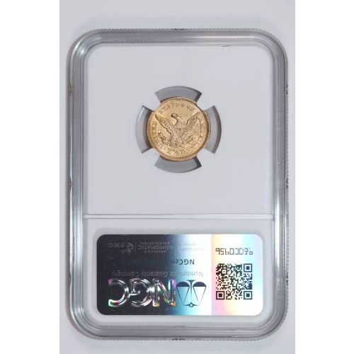 1854 $2.5 GOLD LIBERTY QUARTER EAGLE NGC AU55 (2)