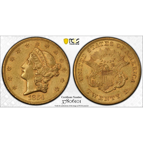 1854 $20 Small Date (2)