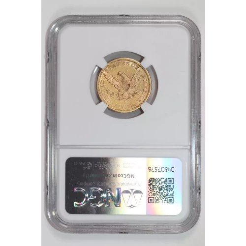 1856-S $5 GOLD LIBERTY HALF EAGLE NGC AU DETAILS