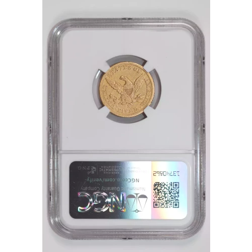 1856-S $5 GOLD LIBERTY HALF EAGLE NGC XF45 (2)