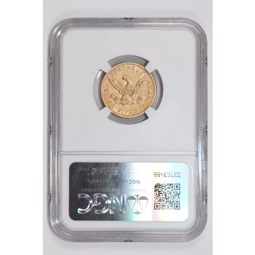 1861 $5 GOLD LIBERTY HALF EAGLE NGC AU53 (2)