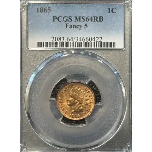 1865 1C Fancy 5, RB