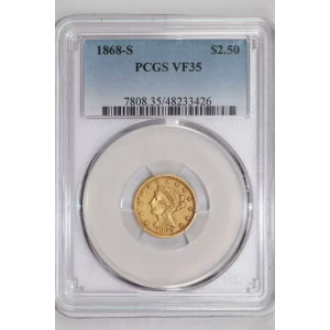 1868-S $2.50