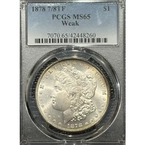 1878 7/8TF $1 Weak