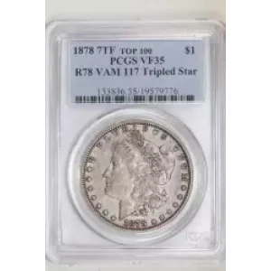 1878 7TF $1 R78 VAM 117 Tripled Star