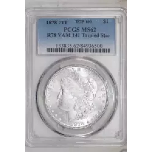 1878 7TF $1 R78 VAM 141 Tripled Star