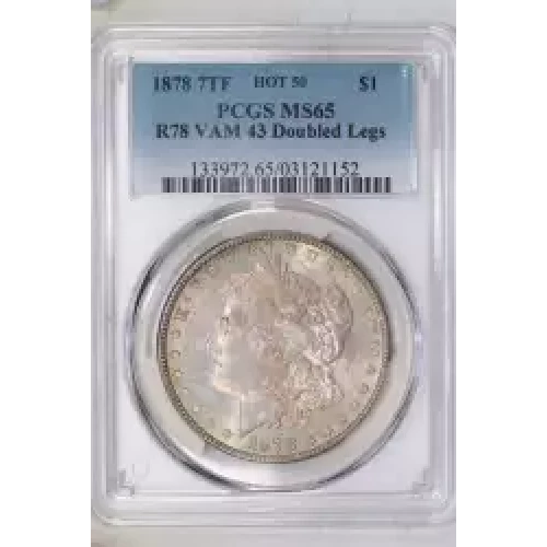 1878 7TF $1 R78 VAM 43 Doubled Legs