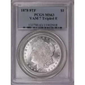 1878 8TF $1 VAM 7 Tripled E