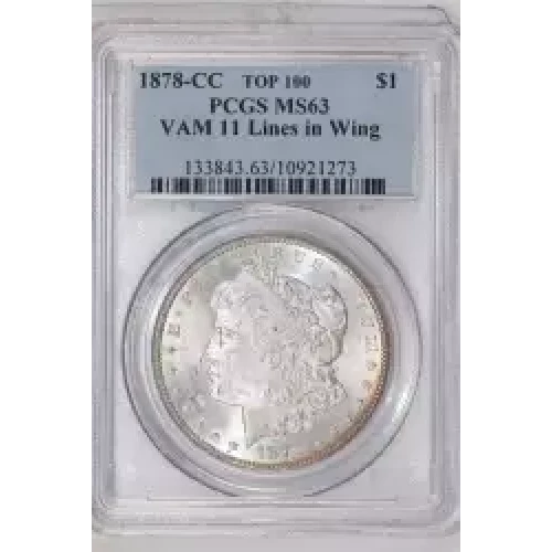 1878-CC $1 VAM 11 Lines in Wing (2)