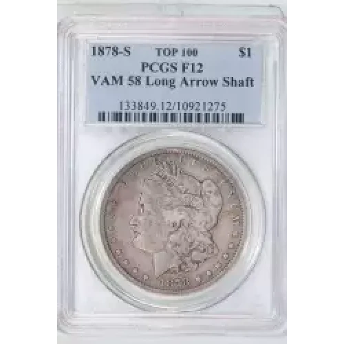 1878-S $1 VAM 58 Long Arrow Shaft