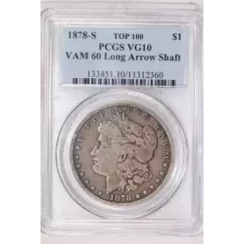 1878-S $1 VAM 60 Long Arrow Shaft