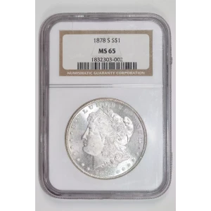 1878-S MORGAN DOLLAR NGC MS65 PQ! (2)