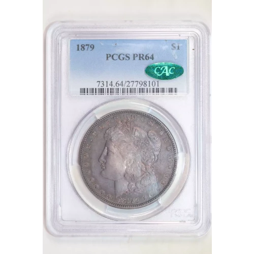 1879 PROOF MORGAN DOLLAR PCGS PR64 CAC (2)