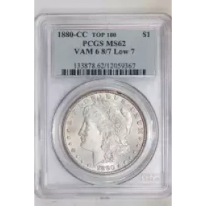 1880-CC $1 VAM 6 8/7 Low 7 (2)