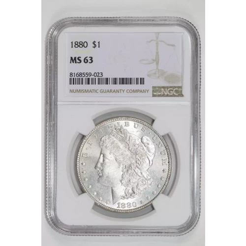 1880 MORGAN DOLLAR NGC MS63