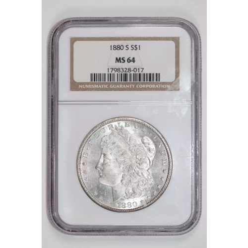 1880-S MORGAN DOLLAR NGC MS64 (2)