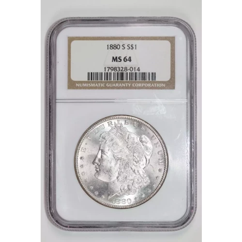 1880-S MORGAN DOLLAR NGC MS64 (2)