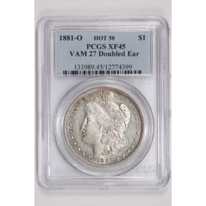 1881-O $1 VAM 27 Doubled Ear HOT 50