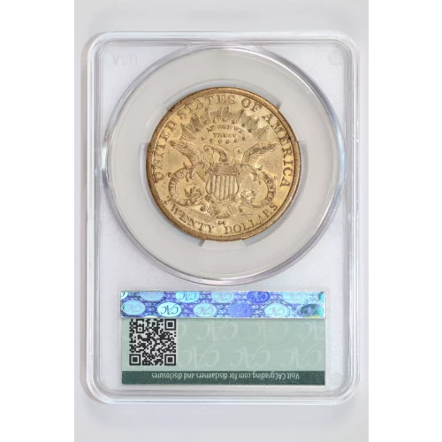 1882-CC $20 GOLD LIBERTY DOUBLE EAGLE CACG AU55 - VERY PQ!