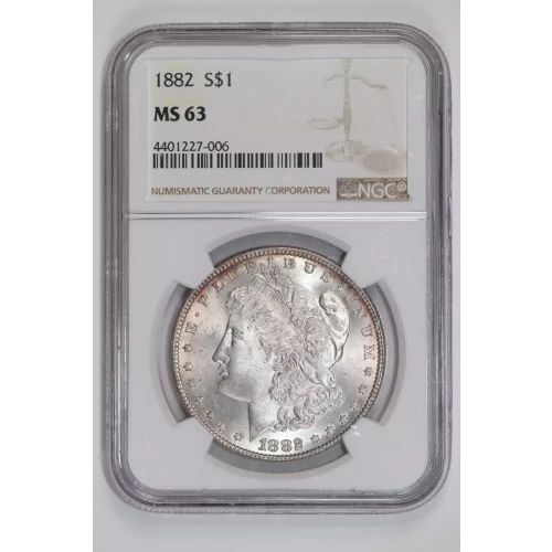 1882 MORGAN DOLLAR NGC MS63