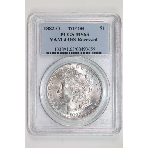 1882-O $1 VAM 4 O/S Recessed TOP 100