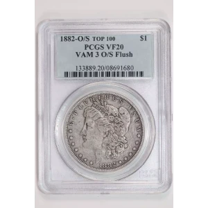 1882-O/S $1 VAM 3 O/S Flush TOP 100