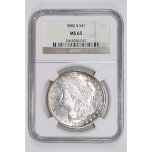 1882-S MORGAN DOLLAR NGC MS65