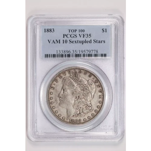 1883 $1 VAM 10 Sextupled Stars TOP 100