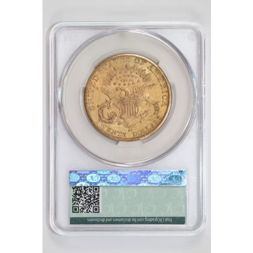 1883-CC $20 GOLD LIBERTY DOUBLE EAGLE CACG AU55 - VERY PQ! (2)