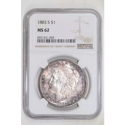 1883-S MORGAN DOLLAR NGC MS62