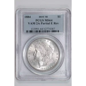 1884 $1 VAM 2A Partial E Rev HOT 50