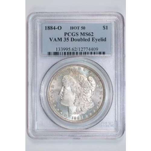 1884-O $1 VAM 35 Doubled Eyelid HOT 50