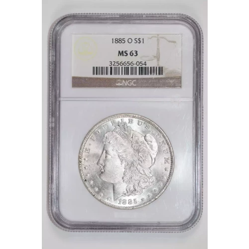 1885-O MORGAN DOLLAR NGC MS63