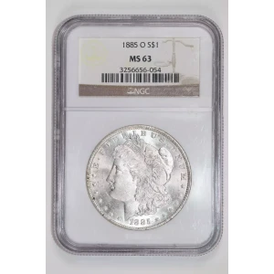 1885-O MORGAN DOLLAR NGC MS63