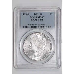 1885-S $1 VAM 6 S/S TOP 100
