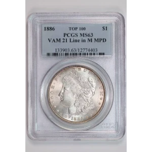 1886 $1 VAM 21 Line in M MPD TOP 100