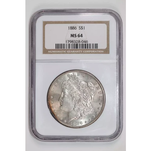 1886 MORGAN DOLLAR NGC MS64 (2)