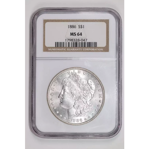 1886 MORGAN DOLLAR NGC MS64 (2)