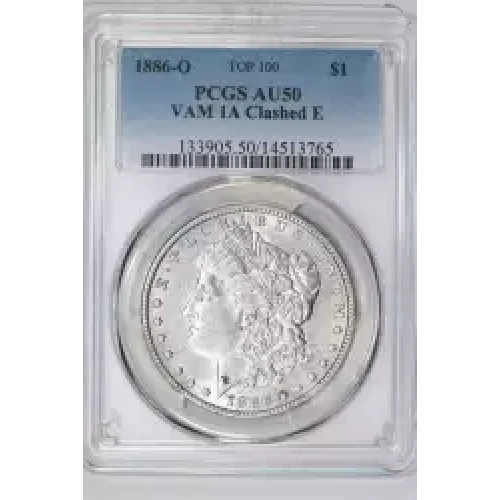 1886-O $1 VAM 1A Clashed E (2)
