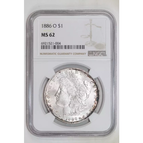 1886-O MORGAN DOLLAR NGC MS62