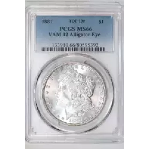 1887 $1 VAM 12 Alligator Eye