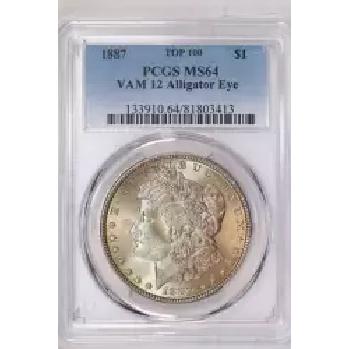 1887 $1 VAM 12 Alligator Eye