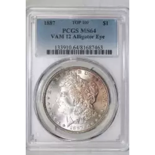 1887 $1 VAM 12 Alligator Eye