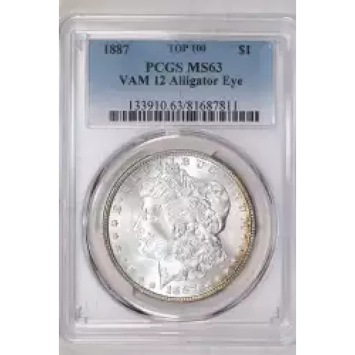 1887 $1 VAM 12 Alligator Eye