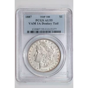 1887 $1 VAM 25A Donkey Tail TOP 100